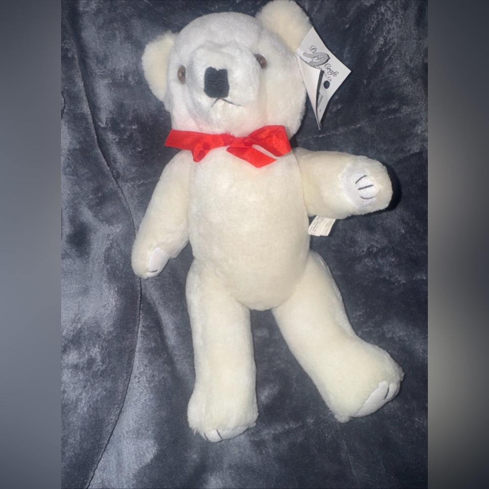 Pacific Craft White Jointed Teddy Bear Plush 12" Stuffed Animal 2002 * NWT